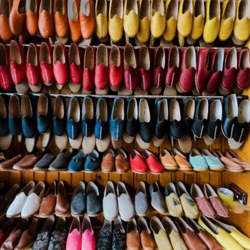 Leather slip-ons
