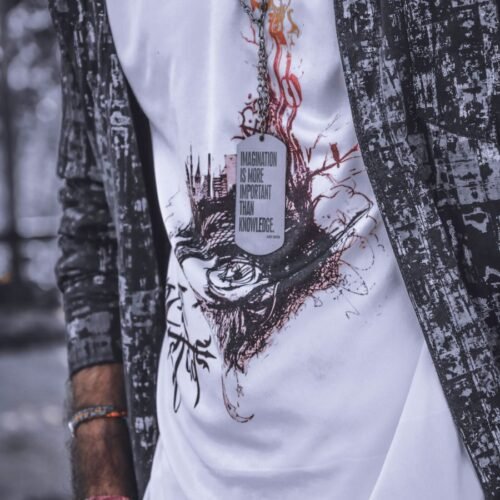 White printed T-shirt