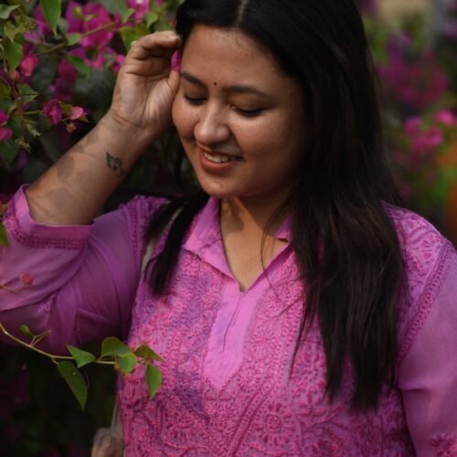 Embroidered tunic blouse