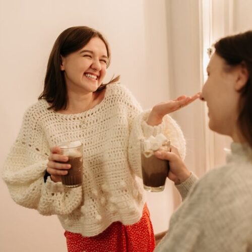 Crochet knit jumper