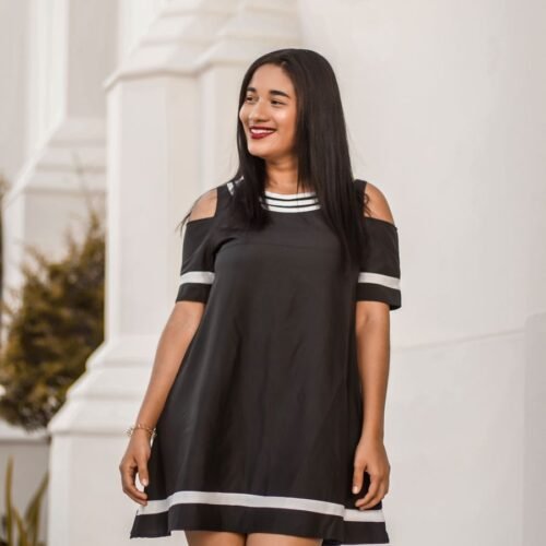Black mini dress