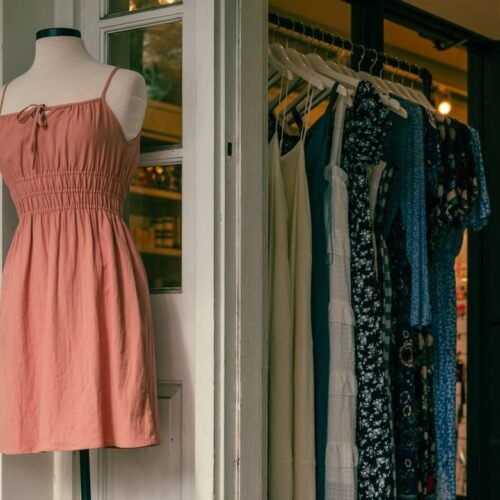 Strappy smocked mini dress