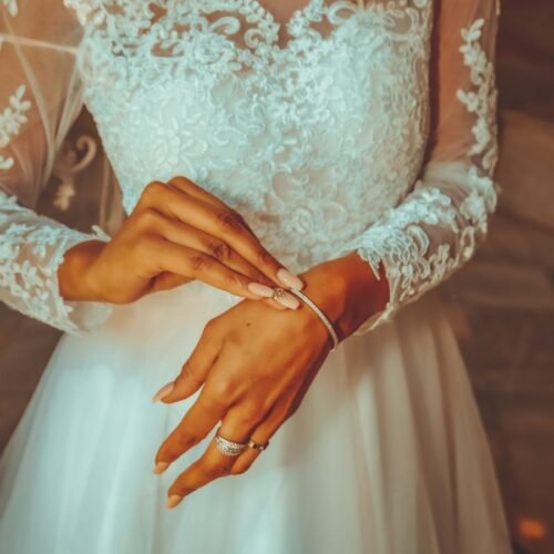 White lace occasion dress
